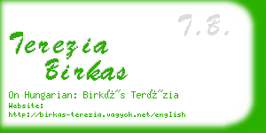 terezia birkas business card